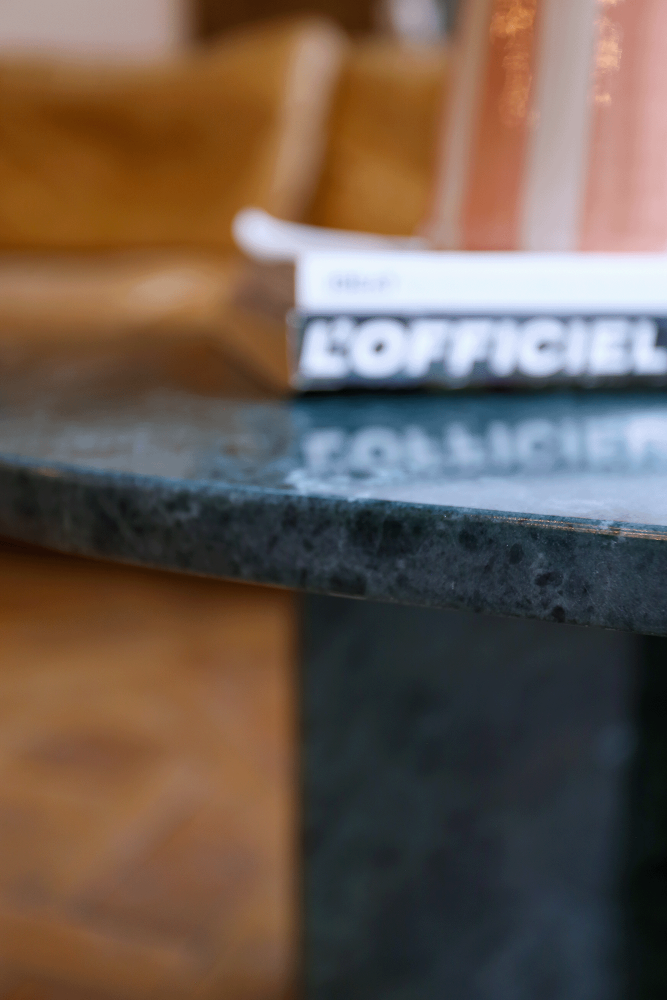 Green marble coffee table