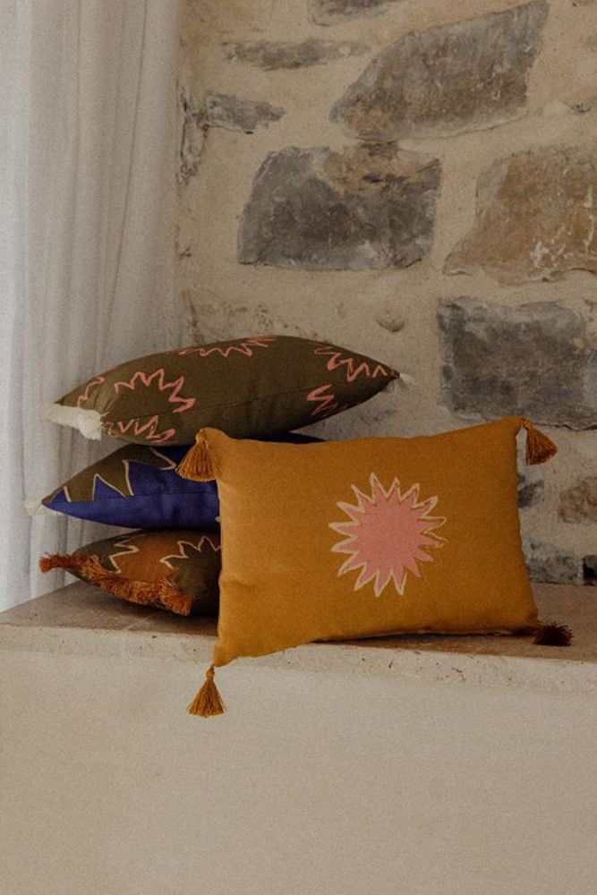 Housse de coussin Aube. Azuri Studio Solaire.